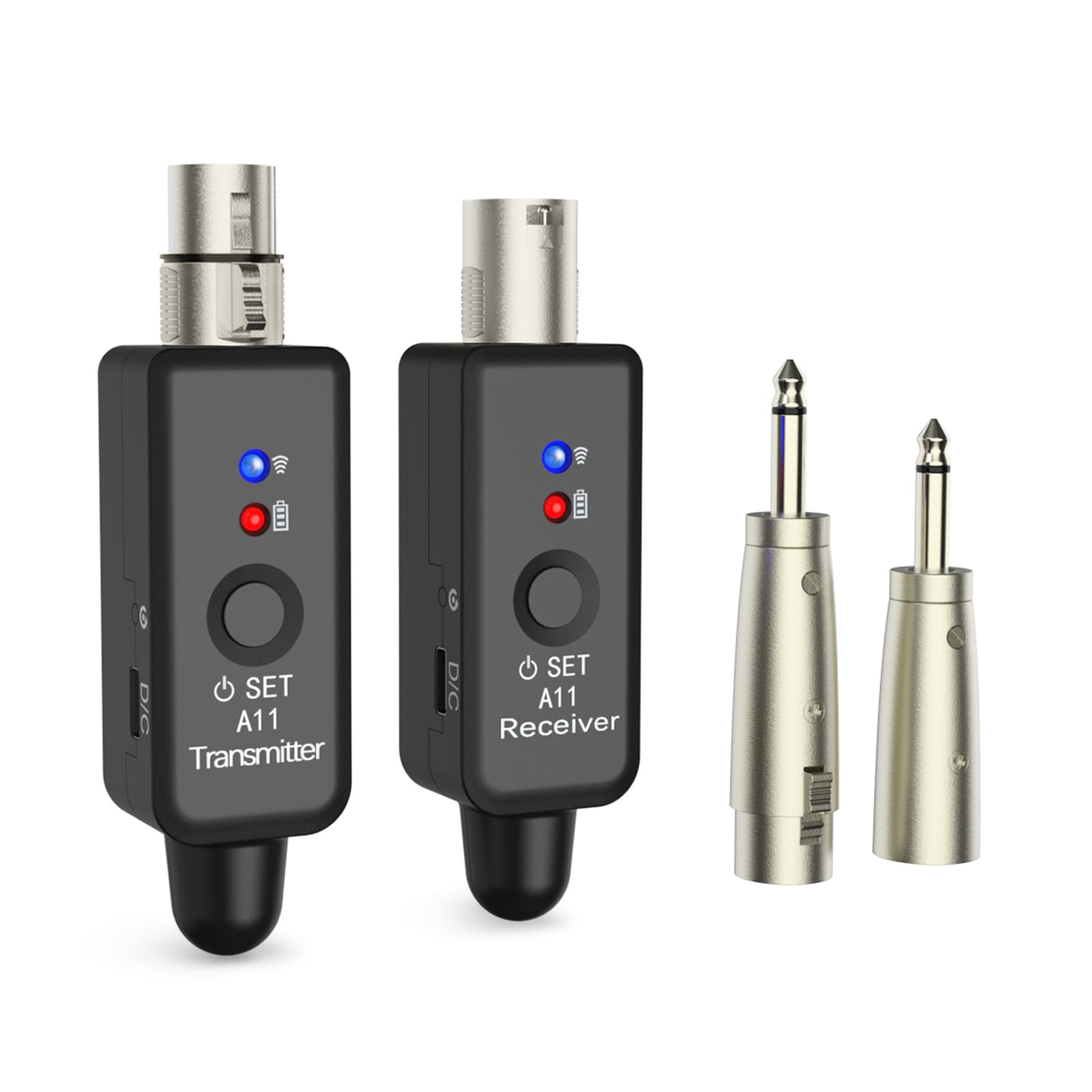 A11 Wireless XLR Microphone System 2.4GHz Transmitter & Receiver (1TX+1RX)