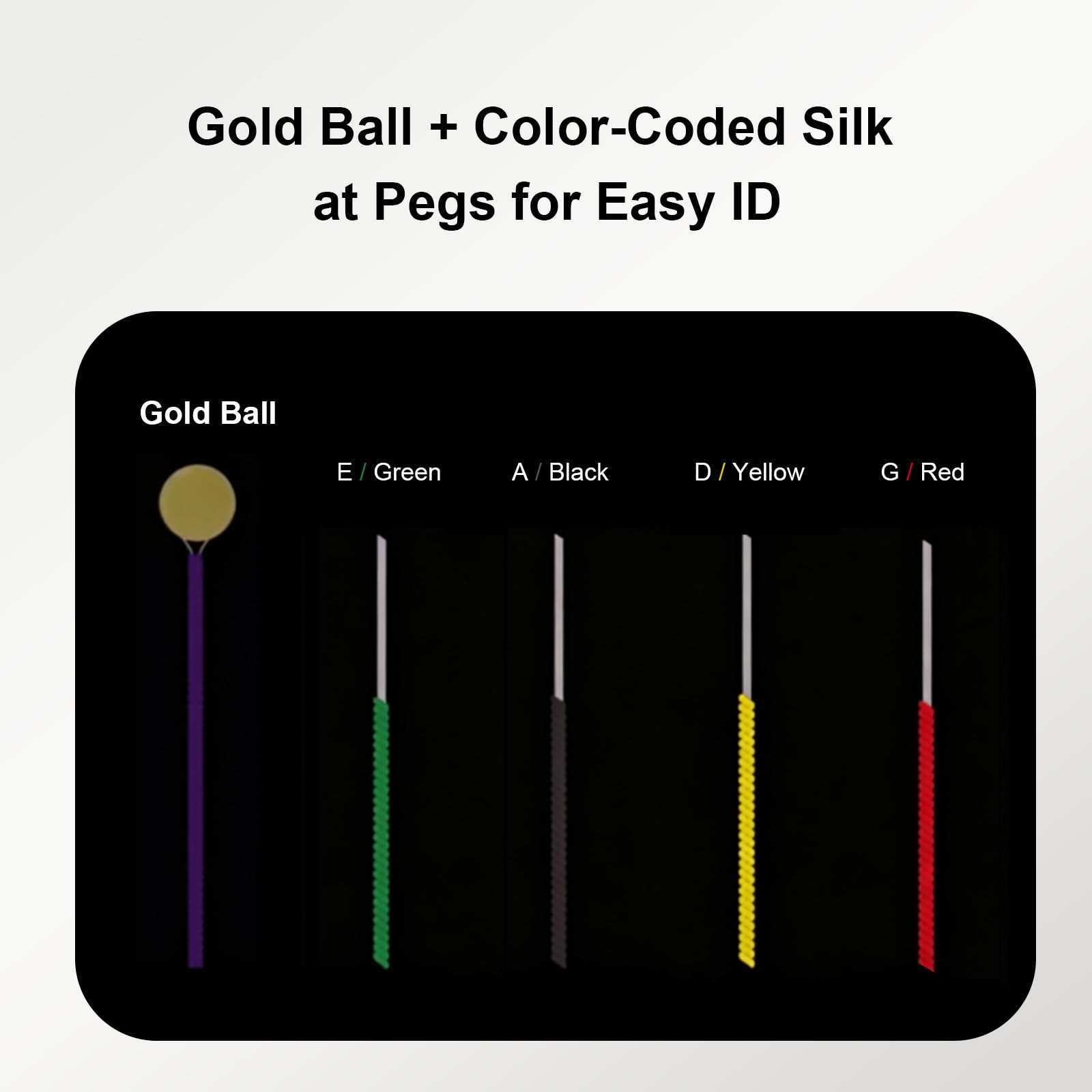 Jasiyah Violin Strings Full Set With Bonus E String, Solid Steel Core, Warm Tone & Durable, Gold Ball-End for 1/4 and 1/2 size