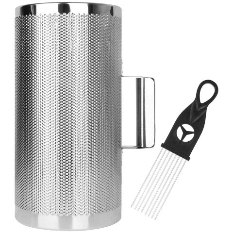 Ziqi 12″ x 6″ Stainless Steel Guiro Instrument with Metal Scraper