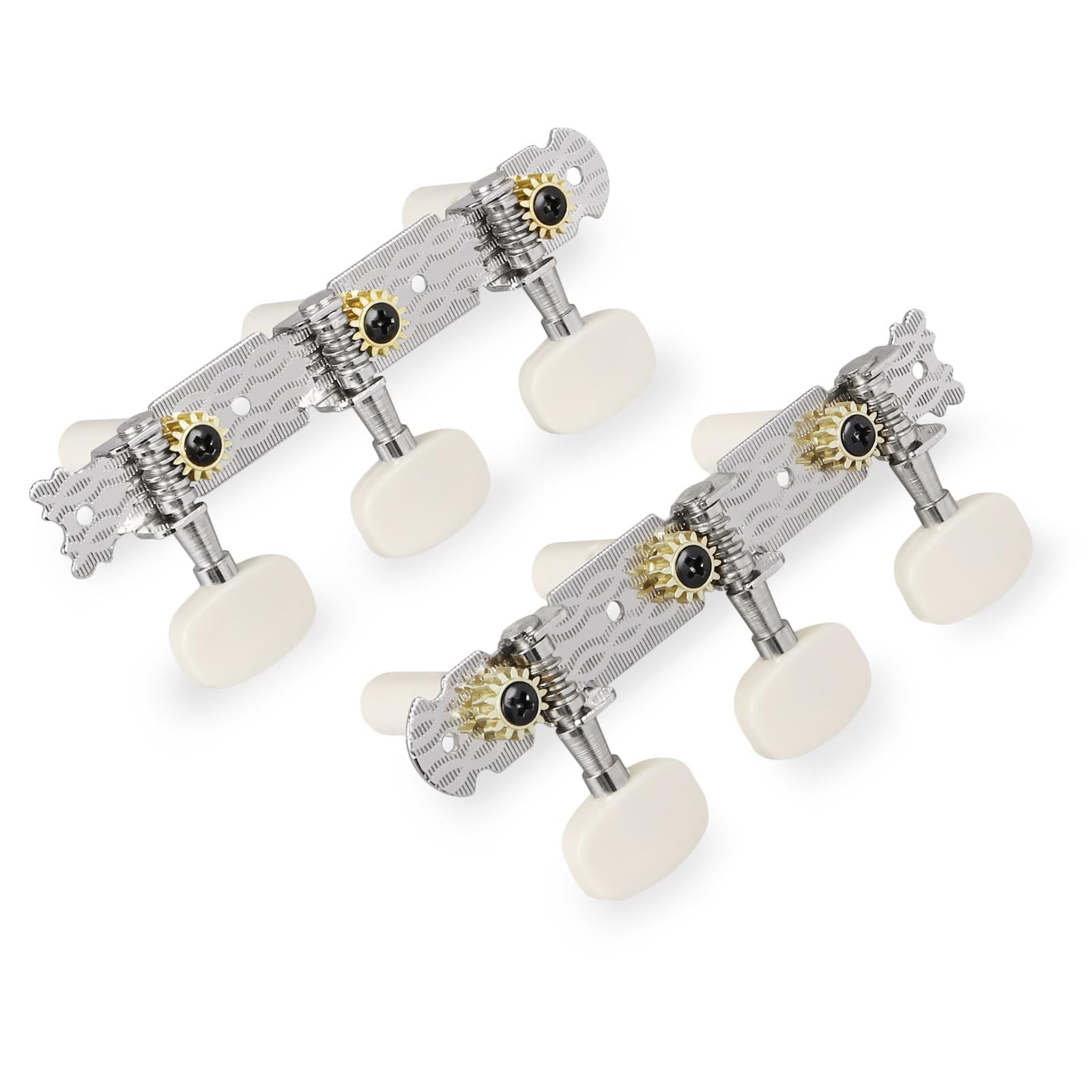 Classical Guitar 3L3R Tuning Pegs Keys Machine Heads DIY Set White Button