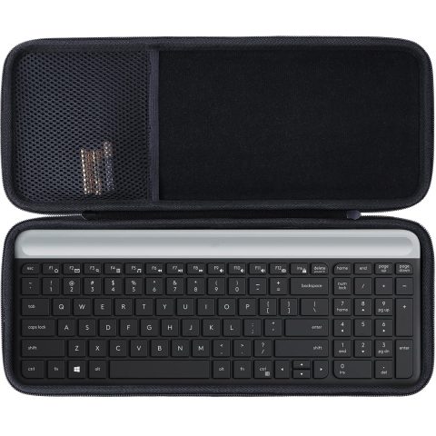 Lebakort Hard Case Compatible with Logitech MK470 Slim Keyboard and Mouse Combo (Graphite Case Only)
