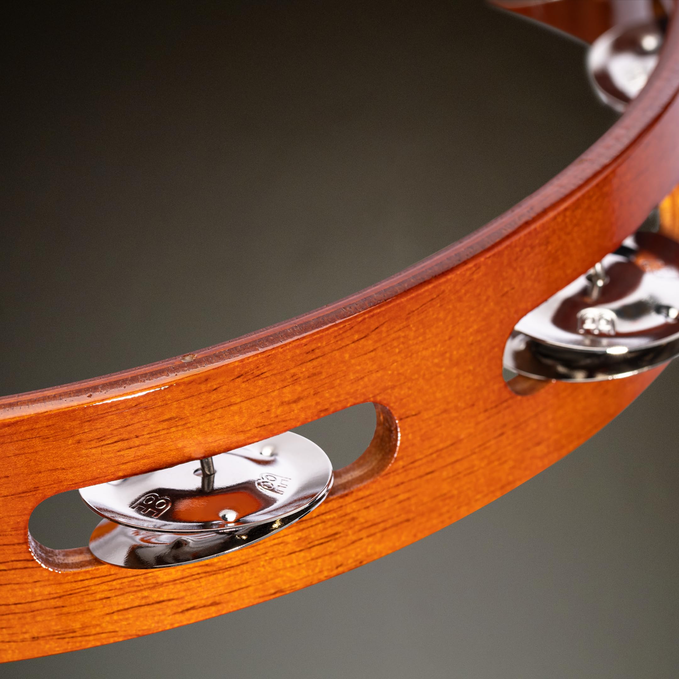 Meinl Tambourine with Steel Jingles, Single Row – NOT MADE IN CHINA – African Brown, 2-YEAR WARRANTY (TA1AB)