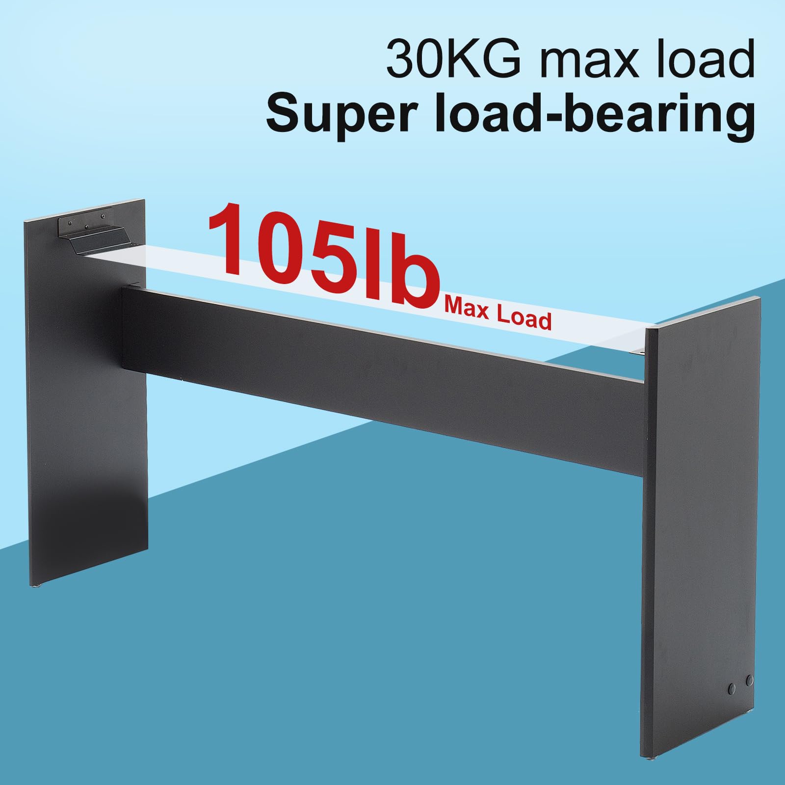 Marisflo KSC-70 Keyboard Stand (Only) Compatible for Roland FP-30/FP-30X Keyboard Wooden , Black