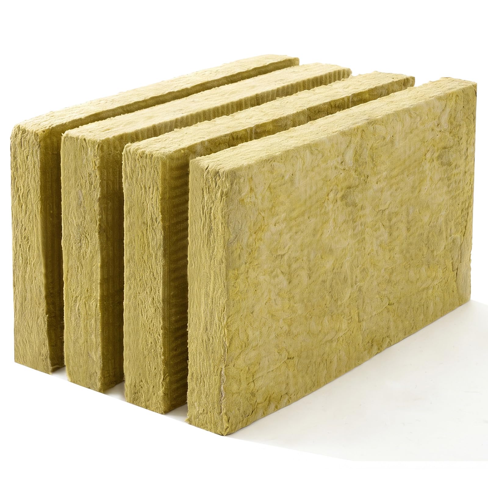 GlikCeil 4 Pcs Mineral Wool Insulation Board, 48″X 24″ X 1″, Acoustic