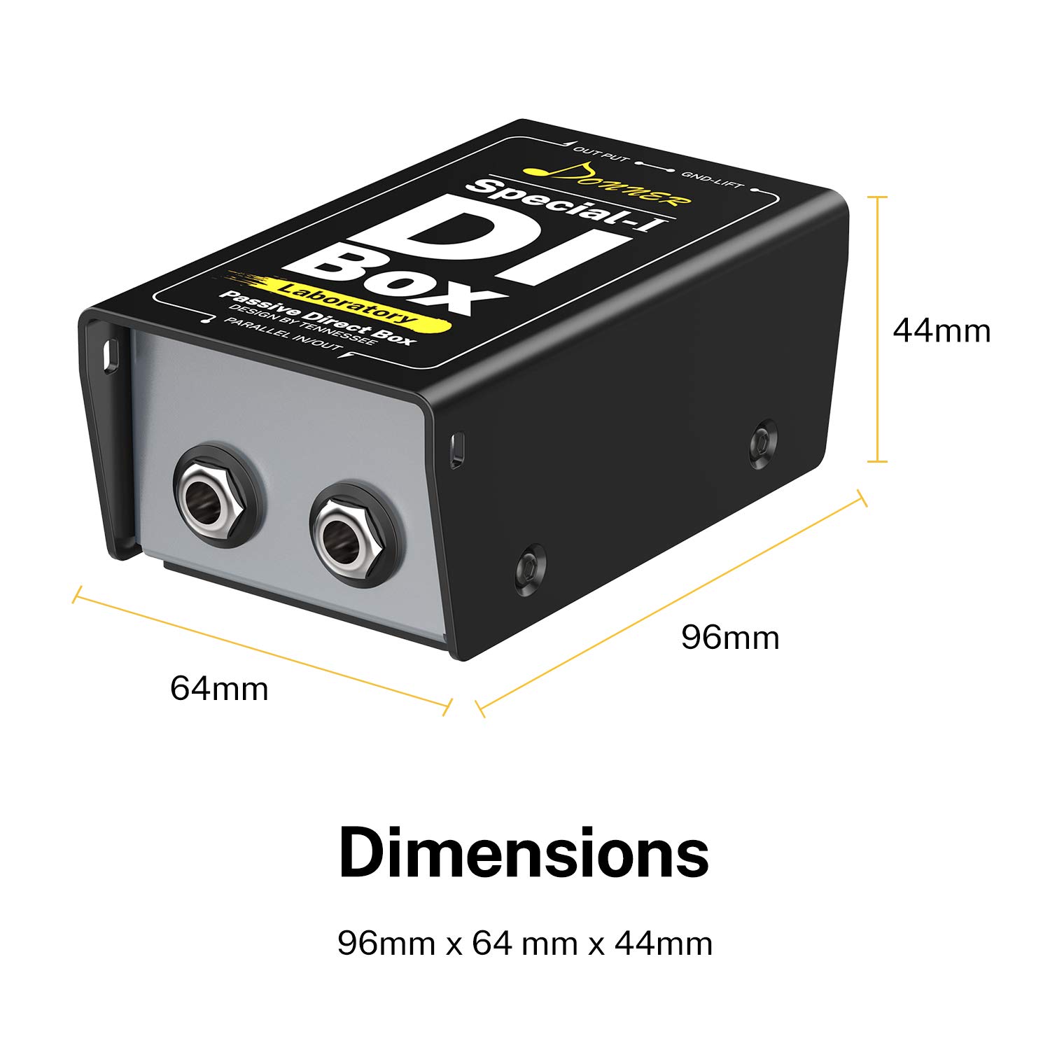 Donner Special-Ⅰ Professional High-Performance Passive DI-Box Unit Hum Eliminator 1/4″ instrument Direct Box to balanced & unbalanced XLR