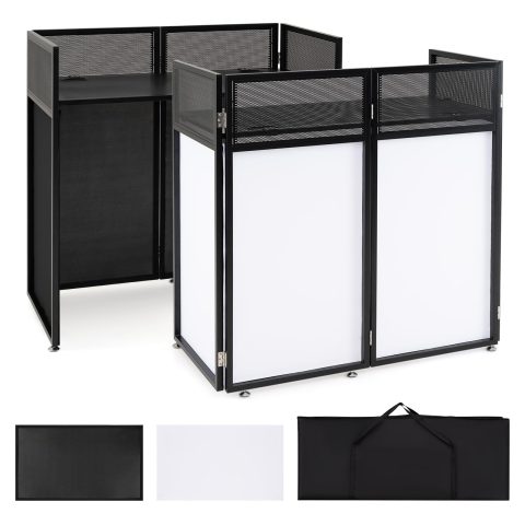 Goplus Portable DJ Facade Booth with Scrims & Carrying Bag (Standard)