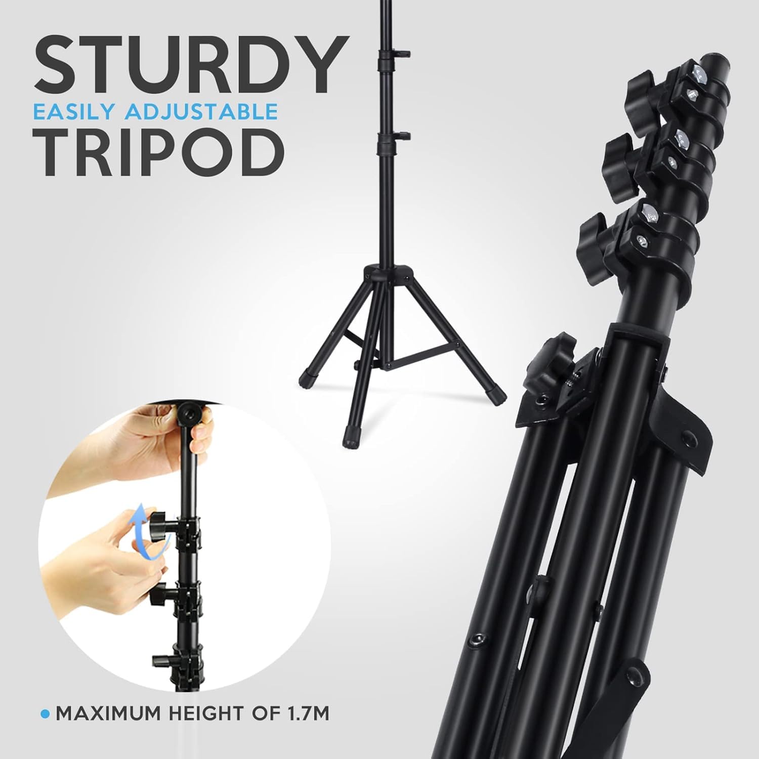 ENDYSHOW DJ Lights with Carry Bag,5IN1 DJ Party Lights with Stand Party Light Disco Light by Remote Control Sound Activated Uplights for Gig Band Wedding Event Show
