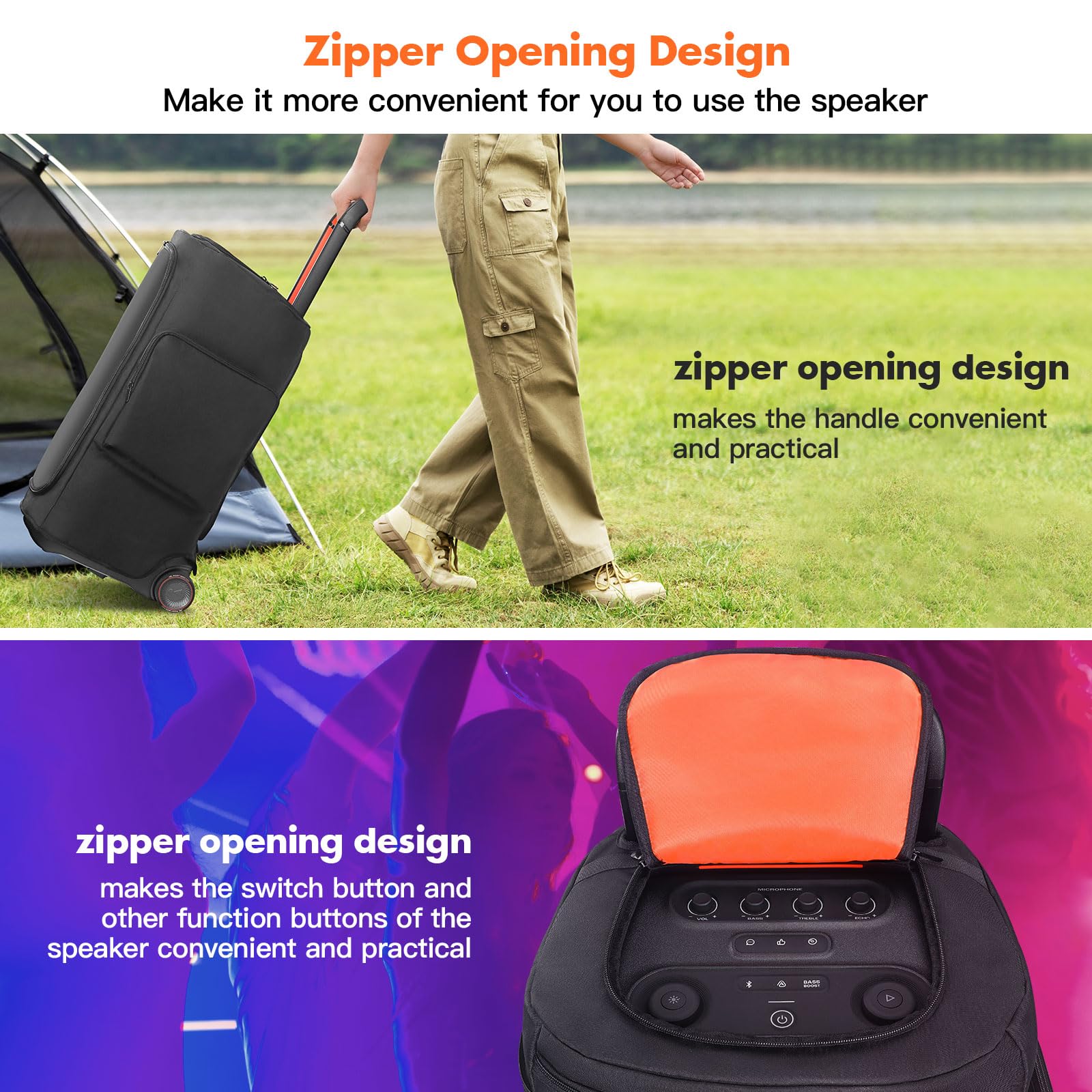 TATAVR Cover for JBL PartyBox 520, Waterproof Dustproof Speaker Travel Bag