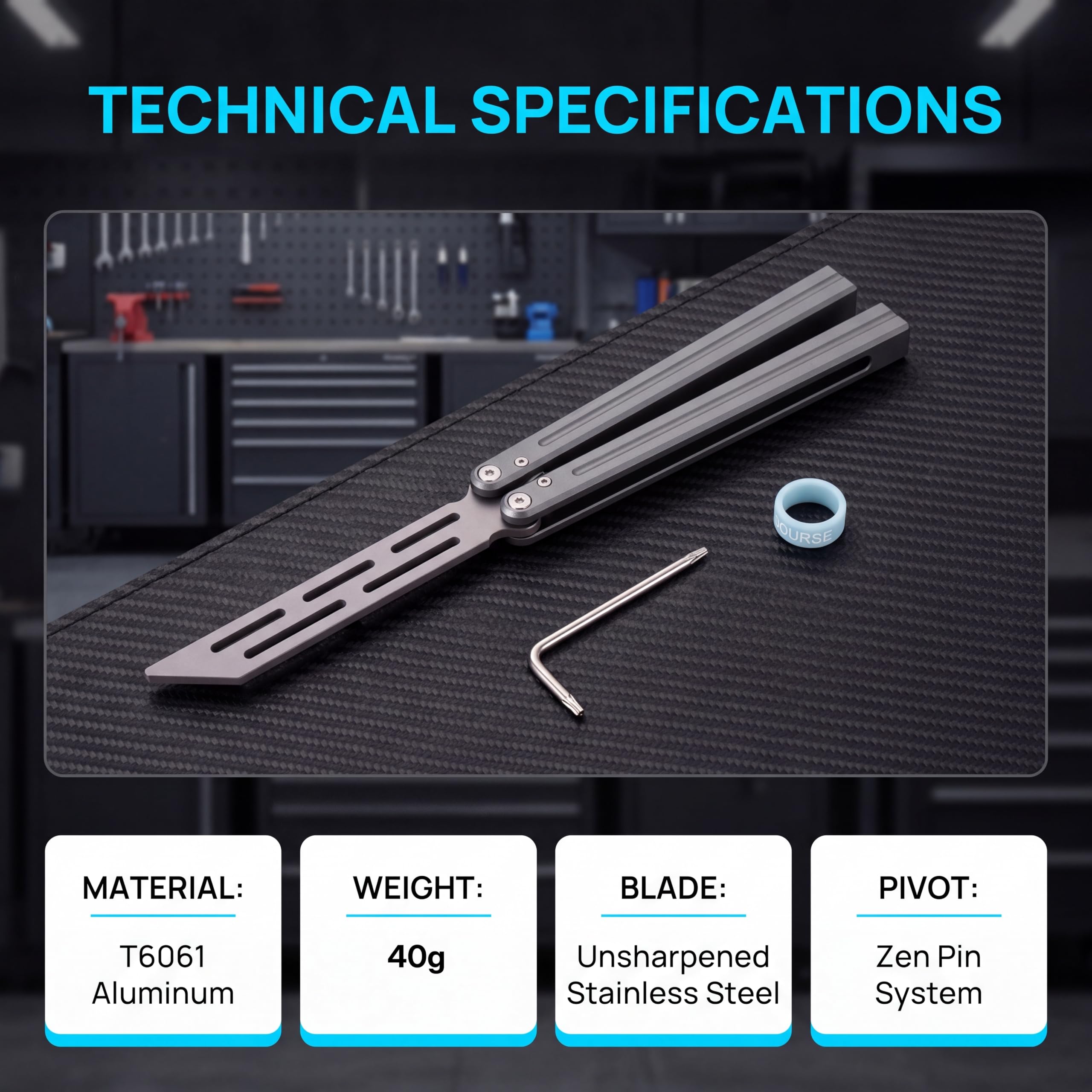 Butterfly Training Accessories 1 Pack Unsharpened Aluminum Alloy, 1.4 oz