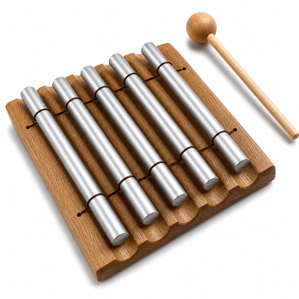 Blinvcra 5 Tone Hand Chime Bell for healing, Meditation Chime Bar with Wooden Mallet for Teachers Classroom Management, Mindfulness Bell Percussion Instrument for Yoga, Prayer, Focus and Relaxation