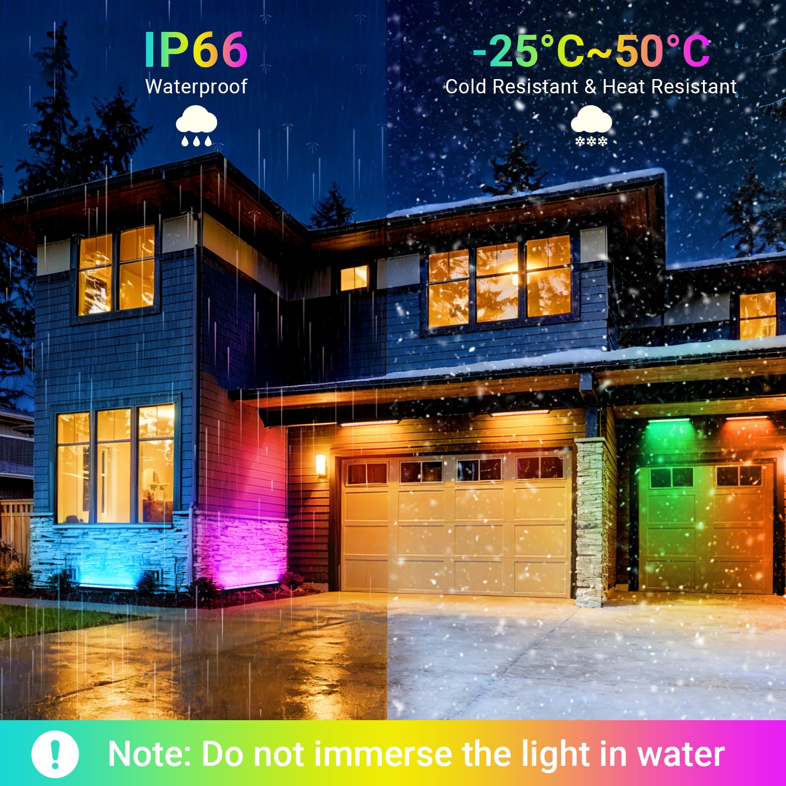 Yeesite LED Stage Wash Light Bar 2Pack for Outdoor Indoor Party