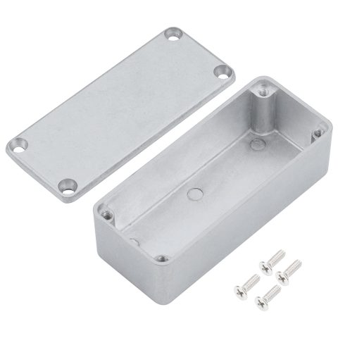 DaierTek 1590A Metal Guitar Pedal Enclosure Diecast Aluminum Stomp Box Case 92x38x31 MM Unfinished for Guitar Effect Toggle Switch Box