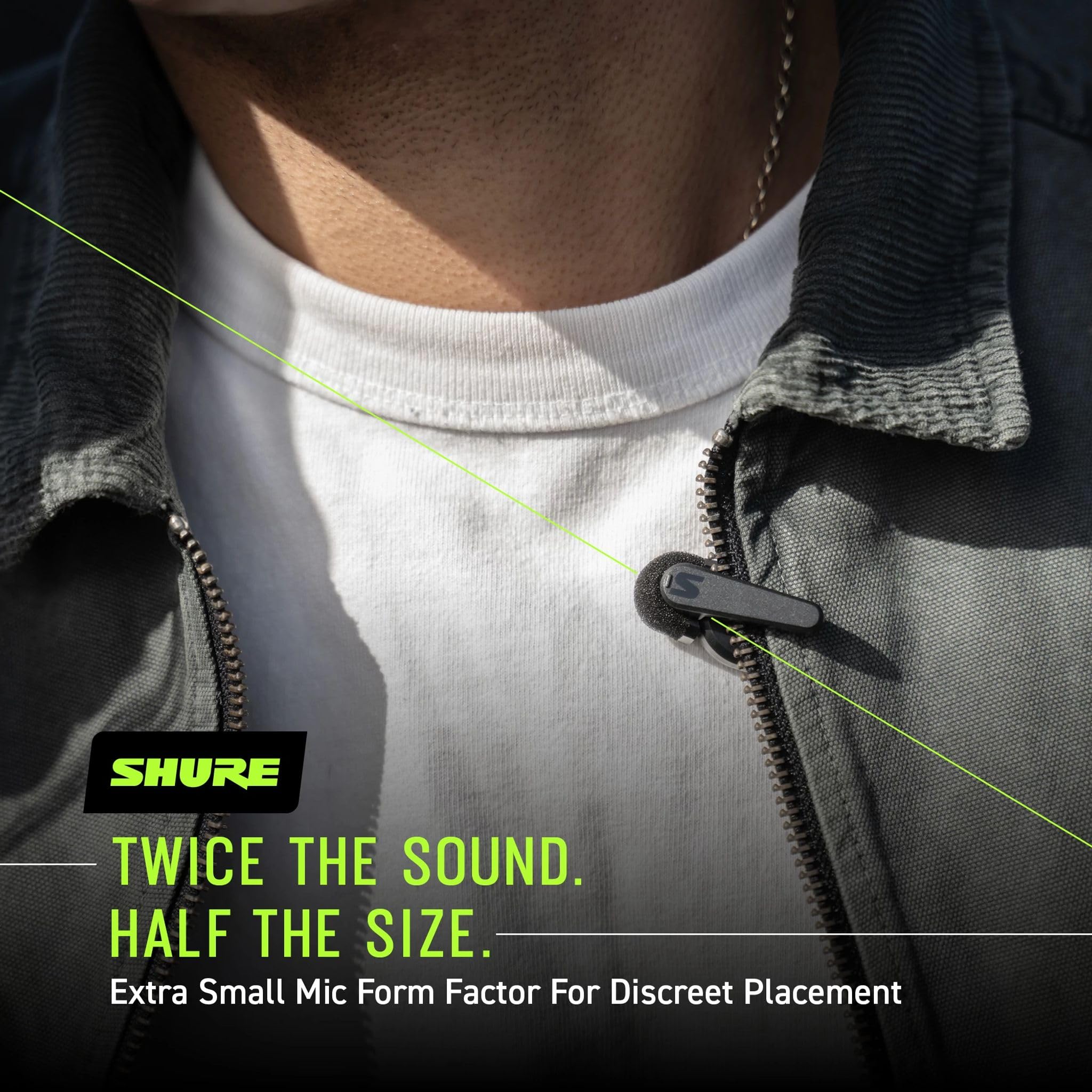 Shure MoveMic Two – Pro Direct to Phone Wireless Lavalier Microphones for iPhone & Android, 2 Bluetooth Mini Mics, 24 Hours Charge, Quick Set Up, IPX4, Compact & Portable Clip Lavs (MV-Two-Z7)