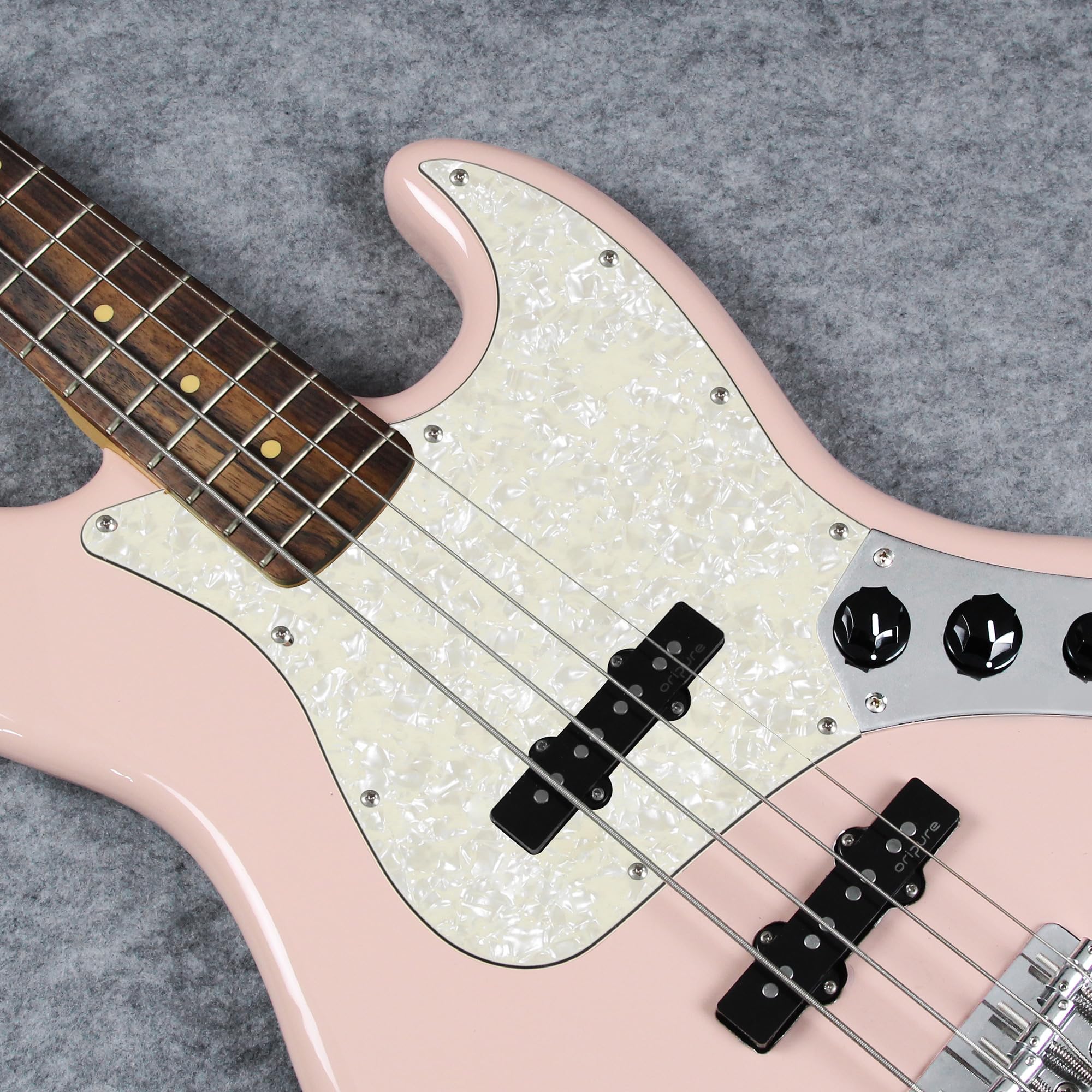 FLEOR 10 Hole J Bass Pickguard Scratch Plate Pick Guards for 4 Strings American/Mexican Standard J Bass Part, 4Ply Aged Pearl