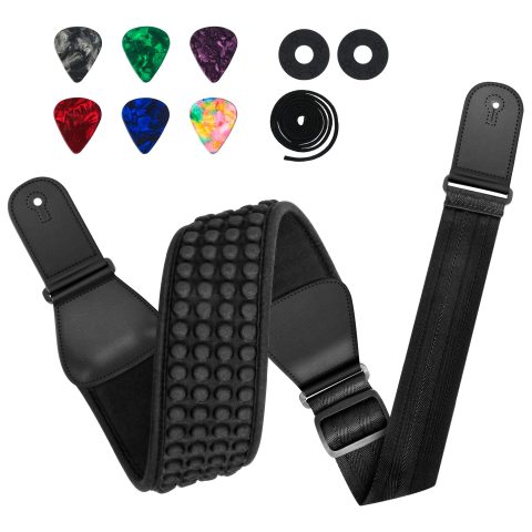 Philicoco Neoprene Guitar Strap, 3.5″ Wide Padded Adjustable for Guitar