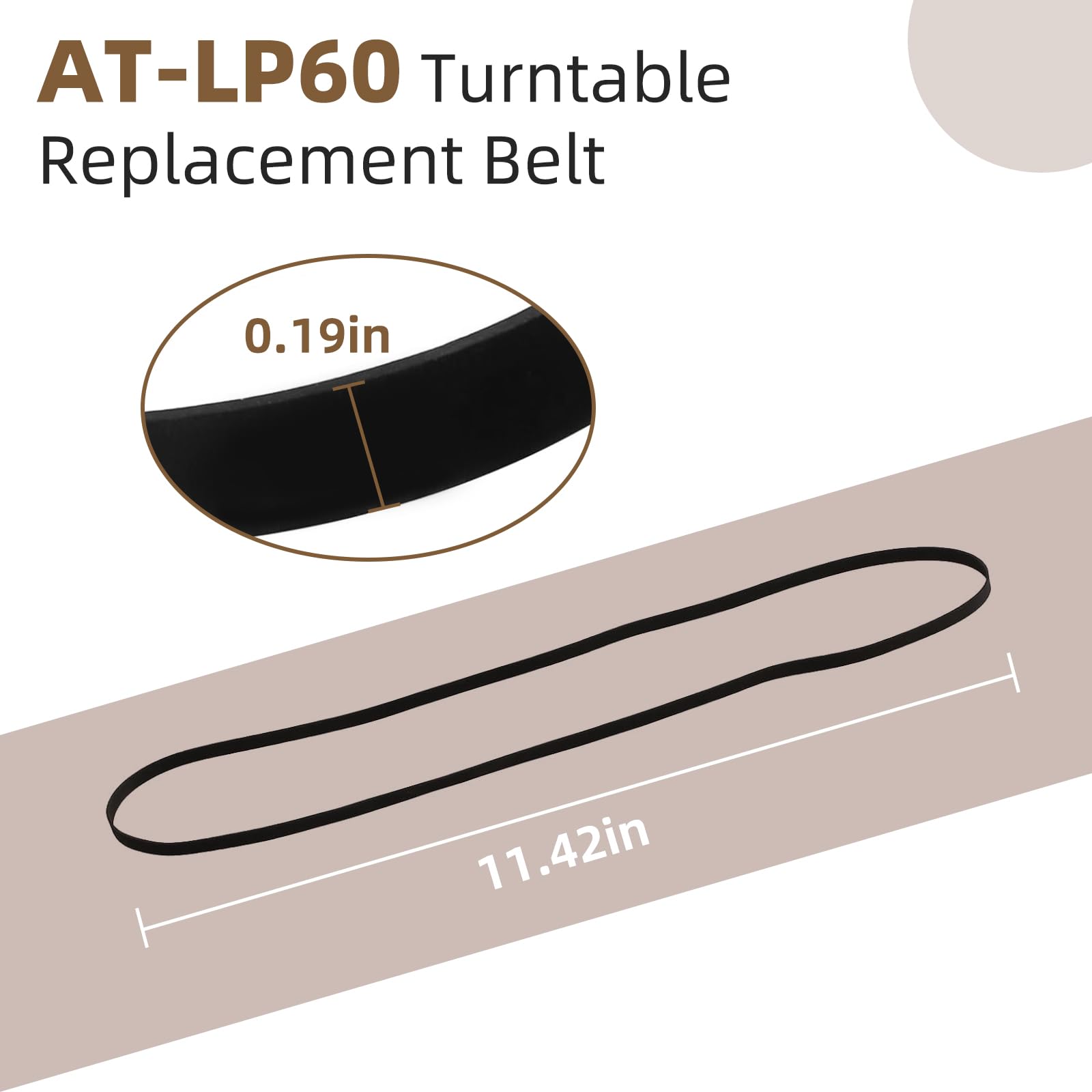 Turntable Belt for Audio-Technica AT-PL50 AT-LP60 Automatic Turntables