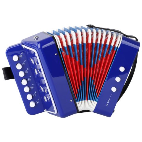 BGMUSER kids Accordion 10 Buttons Keys Accordion MIni Accordian Musical Instrument Toy for Children Beginners (Blue)