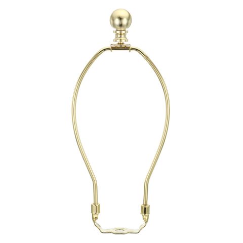 PATIKIL 8.5 Inch Lamp Harp Kit with Finial, 1 Set Detachable Shade Bracket Holder, DIY Lighting Accessories for Table Floor Lamps, Gold Tone