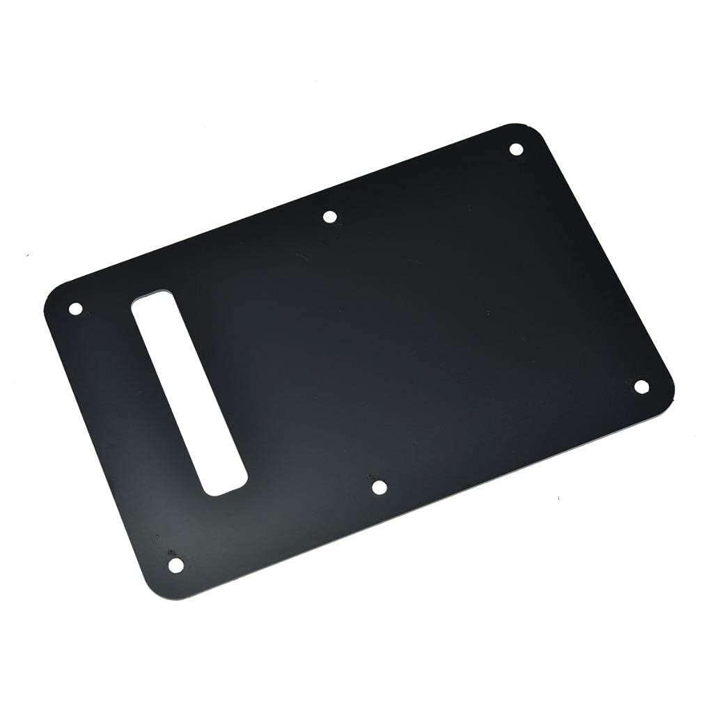 KAISH 6-Hole Metal Aluminum Anodized Modern Style ST/Strat Back Plate Tremolo Trem Cavity Cover for USA/Mexico Stratocaster/Strat Matte Black