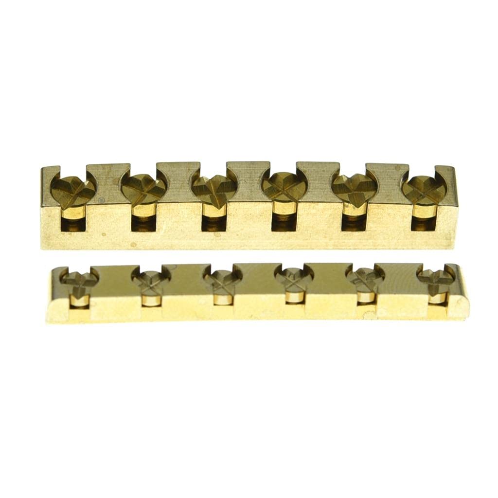 KAISH 43mm Height Adjustable Brass Guitar Nut Metal Nut for Les Paul or LP SG Electric Guitar