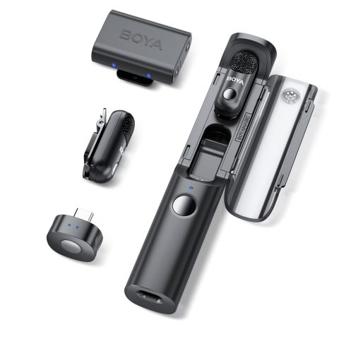 BOYA Magic-03 Wireless Lavalier Microphone, 30Hrs Battery,328FT Los Range, Safety Track &Limiter, Portable Wireless Mini Lapel mic for USB Type-C Android iPhone 16/15 Camera Camcorder Vlog Podcast