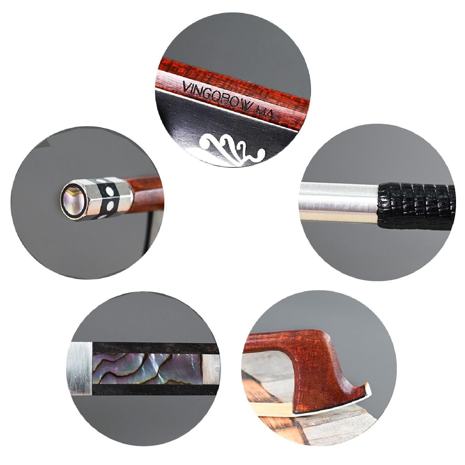 Master Level Hybrid Carbon Fiber Violin Bow Strong Carbon Core with Pernambuco Looking Amazing Performance Full Size Fiddle Bow