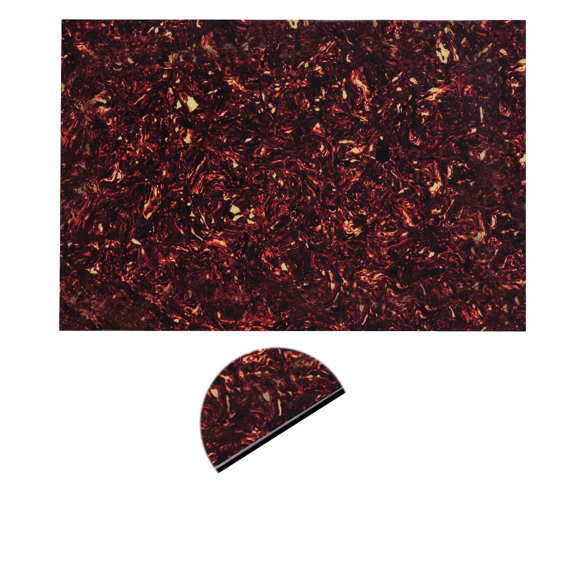 11.6″x17″ inch DIY Guitar Bass Pickguard Blank Material Sheet – Scratch Resistant Backplate for Strat/Tele Guitars & Jazz/P Bass (4Ply Deep brown turtle shell)