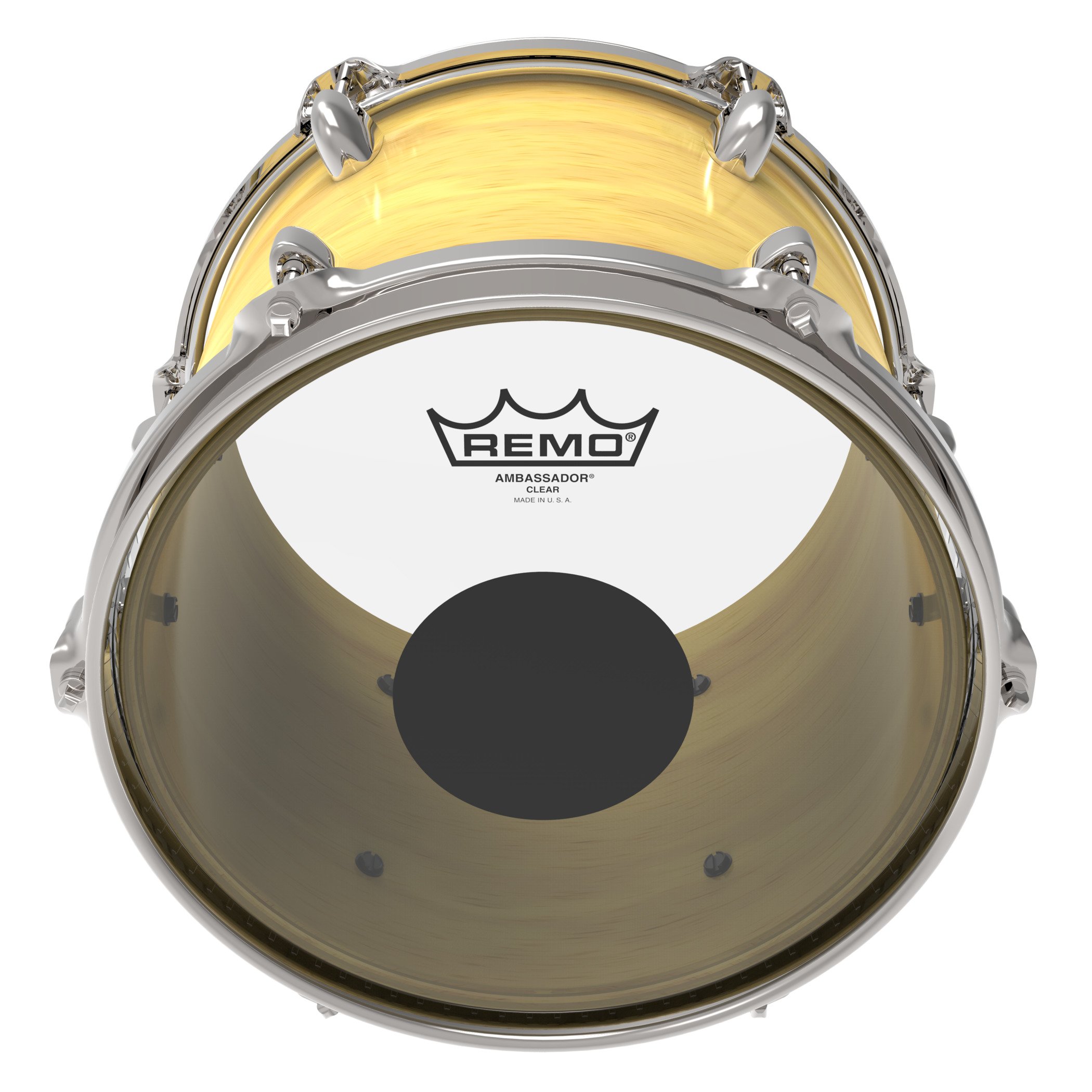 Remo CS0315-10 Clear Controlled Sound Drum Head – 15-Inch – Black Dot on Top