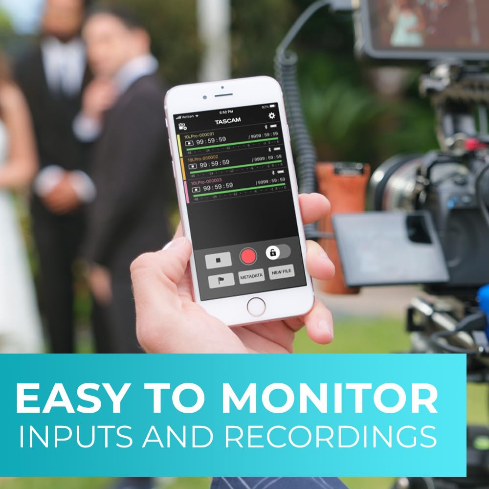 TASCAM DR-10L Pro Field Recorder with Lavalier Microphone and 32-bit Float Recording for Audio for Video — Supports 512GB microSDXC and LTC Jam Sync for Seamless Timecode Synchronization