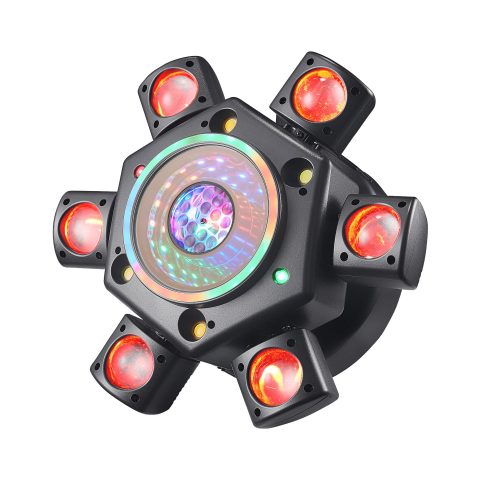 Moving Head DJ Lights for Parties, Disco Lights with Remote Control, RGBW LED DJ Stage Lighting Sound Activated DMX 512 Control for Disco Club Wedding Party, Bar, Graduation Party
