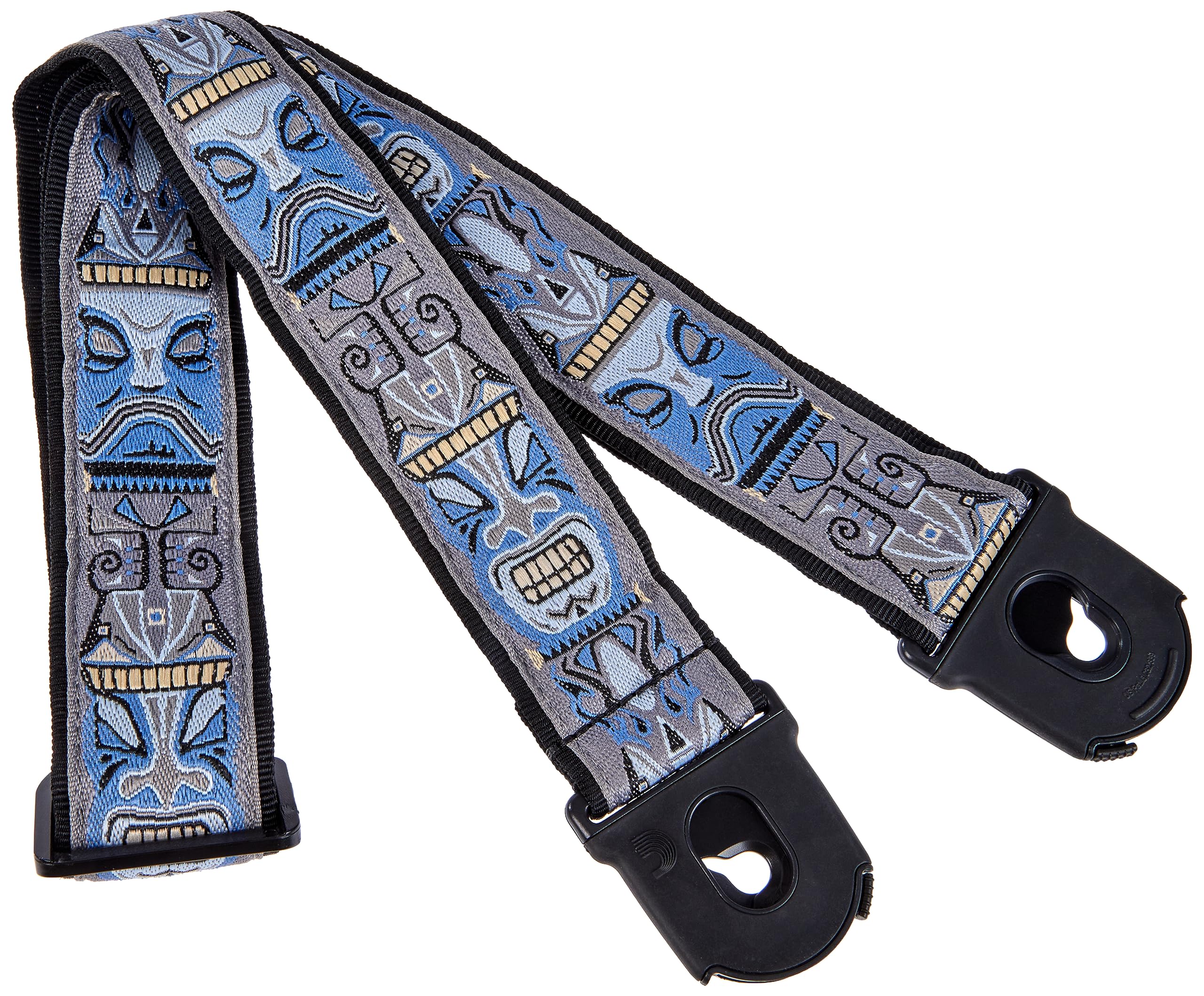 D’Addario Leather Locking Guitar Strap, Tiki