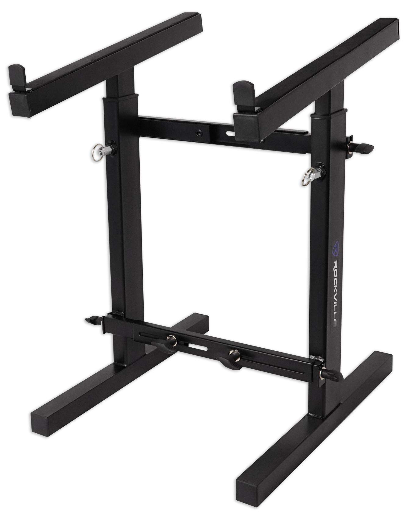 Rockville RXS20 Portable Mixer Stand, Adjustable Height and Width, Black