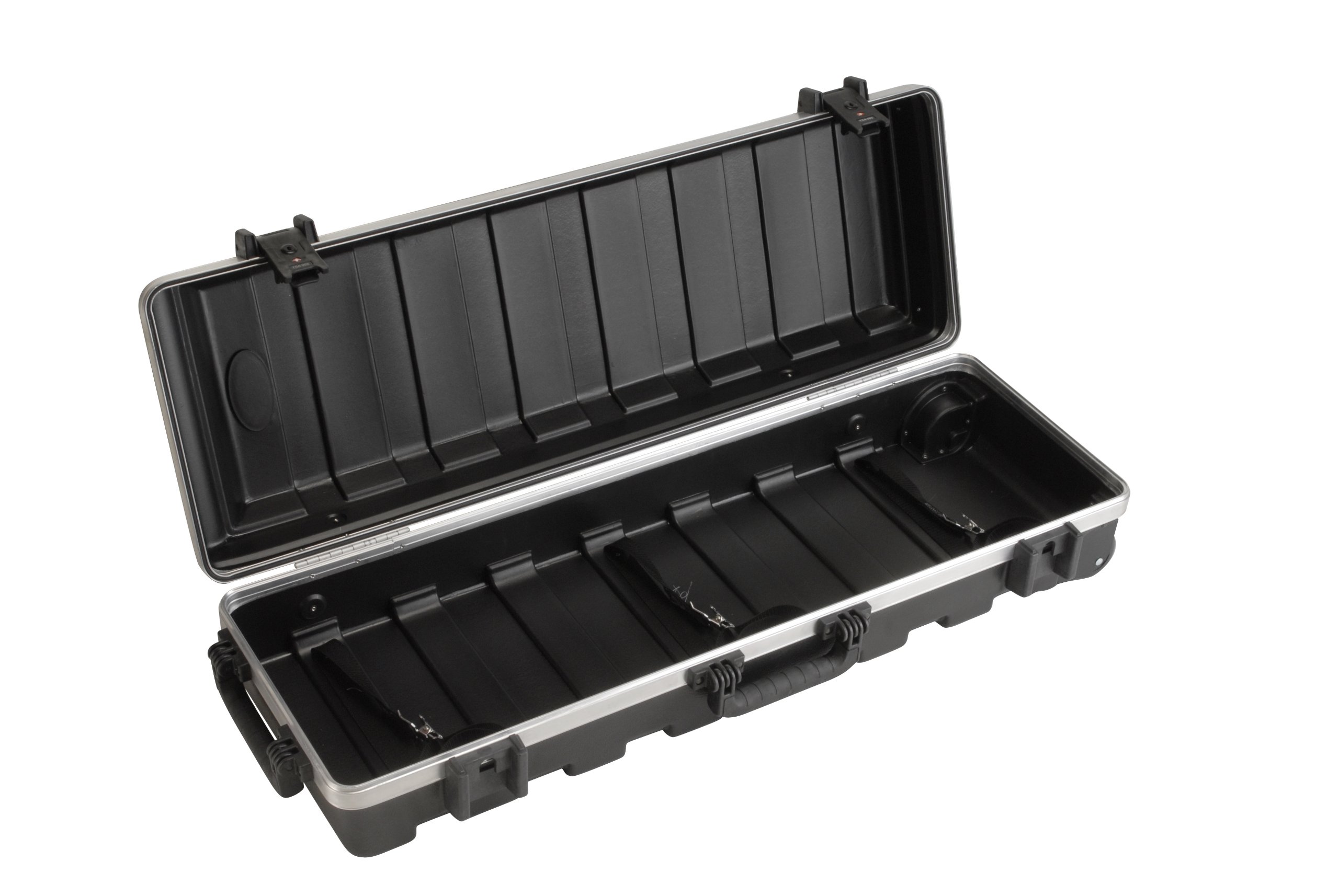 SKB Compact Stand Case 36-1/2 x 11-7/8 x 8-1/4 with Wheels & Straps, TSA Latches, Over molded Handle