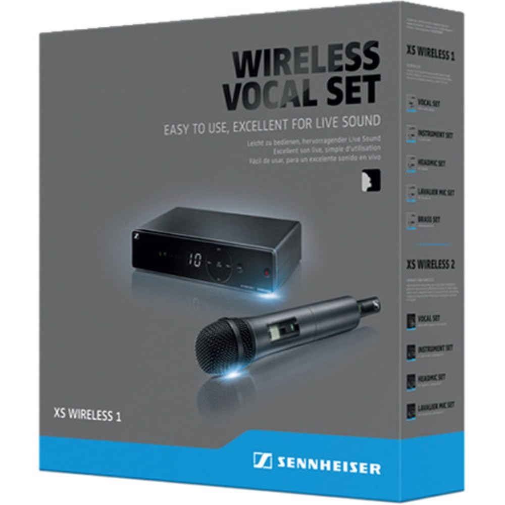 Sennheiser XSW 1-825-A UHF Vocal Set |e825 Dynamic Microphone with Microphone Windscreen + 3′ XLR Cable + Cleaning Cloth (4 Items)