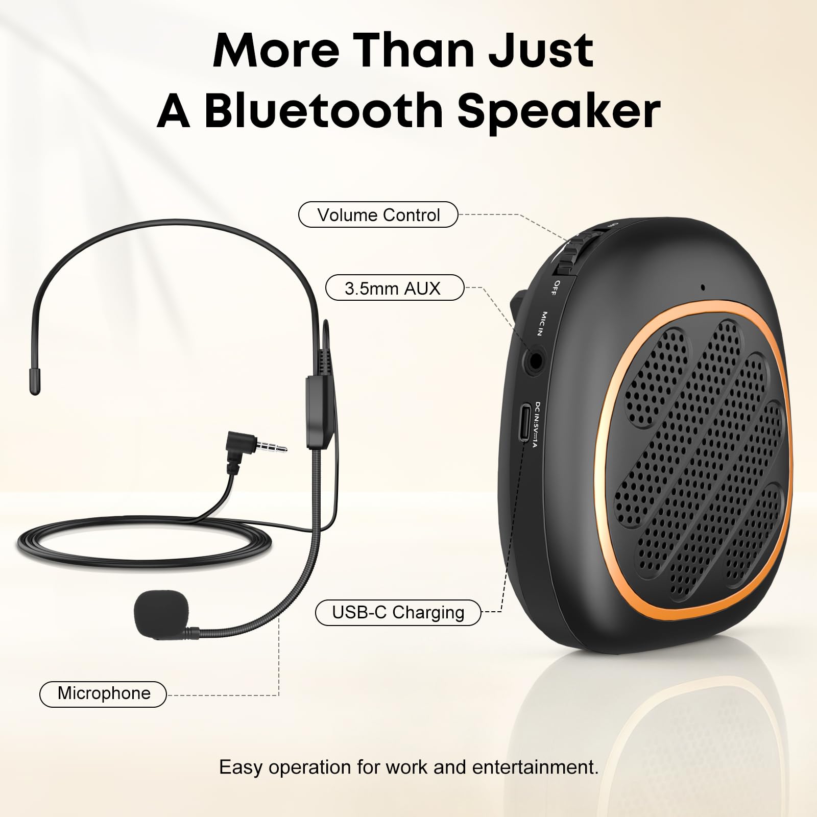 Bueuo Voice Amplifier10W Portable Speaker Microphone for Teachers