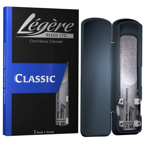 Légère Reeds – Contrabass Clarinet Reed, Classic, Strength 2.50 (BBCB2.50) – Premium Synthetic Woodwind Reed
