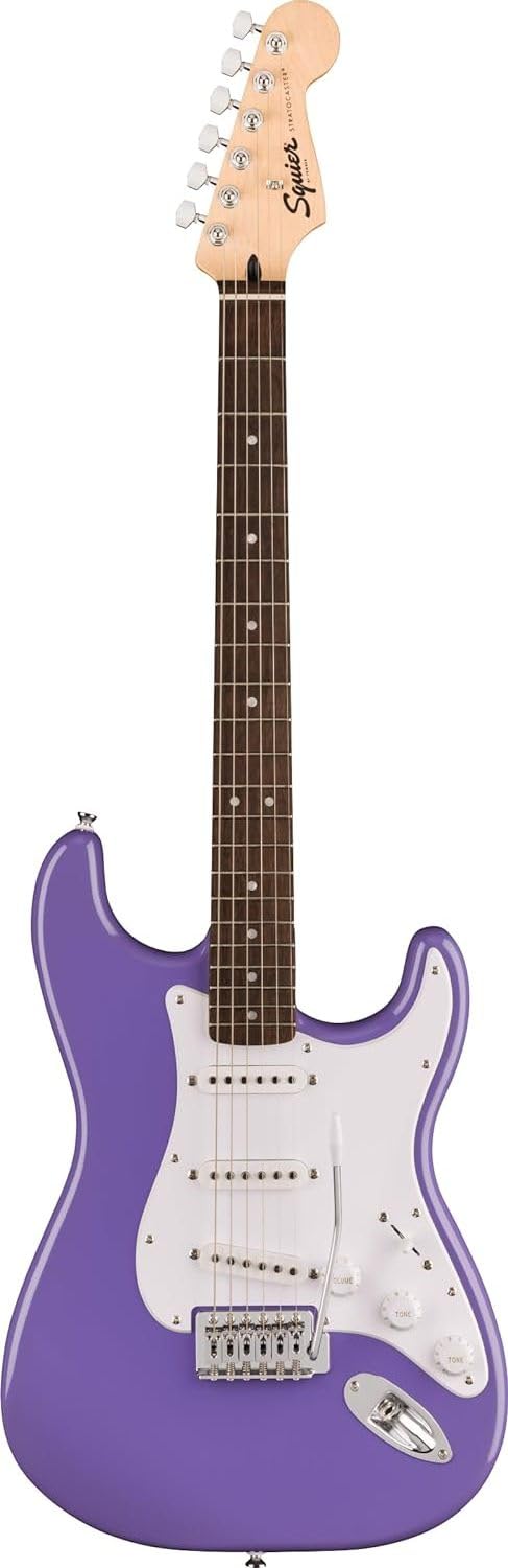 Fender Squier Sonic Stratocaster Electric Guitar, Ultraviolet, Laurel Fingerboard, White Pickguard