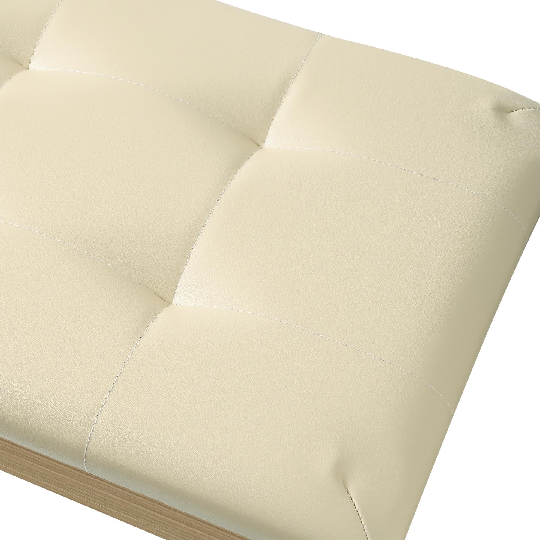 ZHRUNS Duet Piano Bench Wooden Keyboard Bench with Storage Compartment, 29”Piano Chair Seat with Padded Cushion, Long Piano Stool Beige