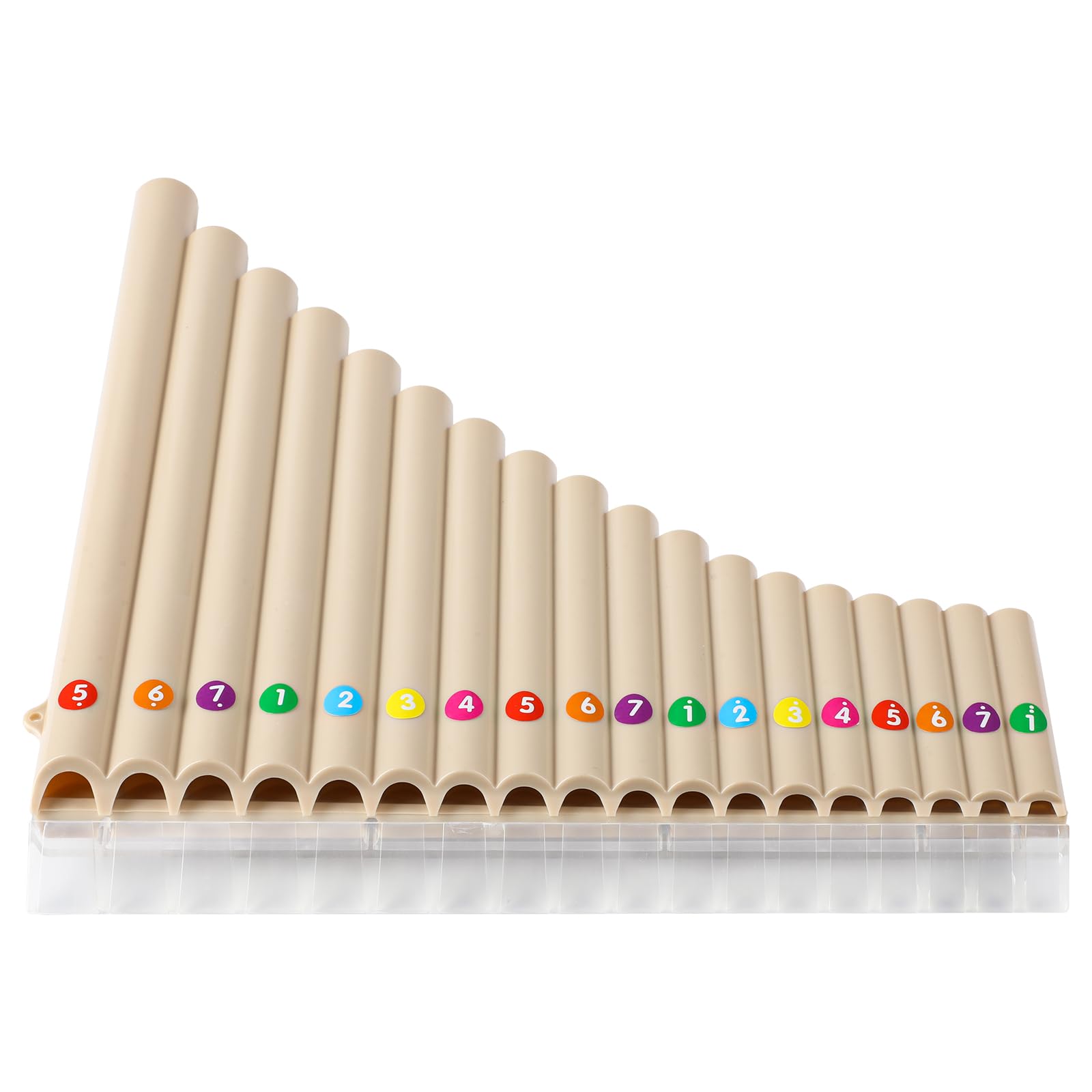 Deekec 18 Pipes Pan Flute C Key – Instrument Design for Easy Play, Perfect for Students and Learning-Beginner-Friendly (Lvory)