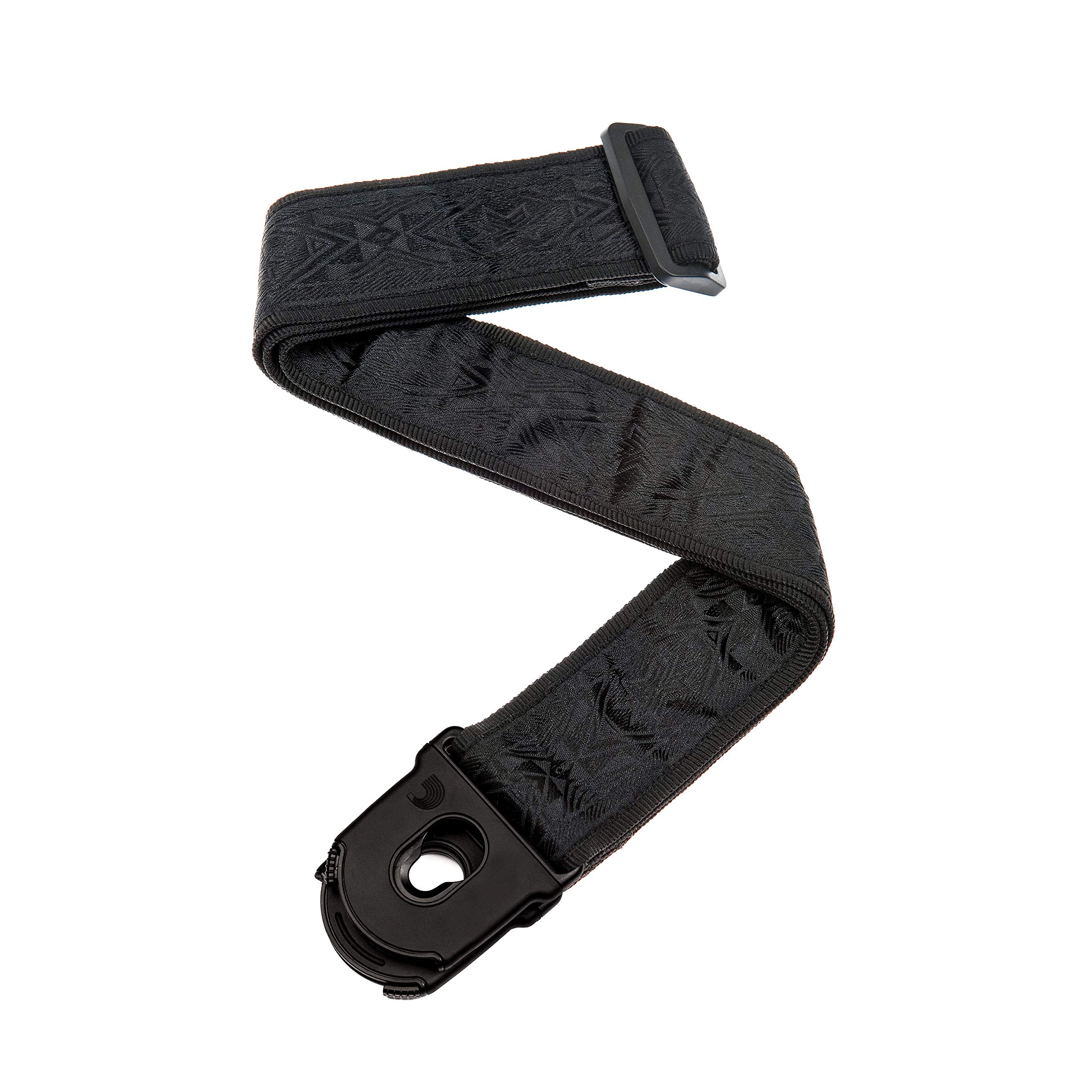D’Addario 50PLB01 Planet Waves Planet Lock Guitar Strap – Black Satin