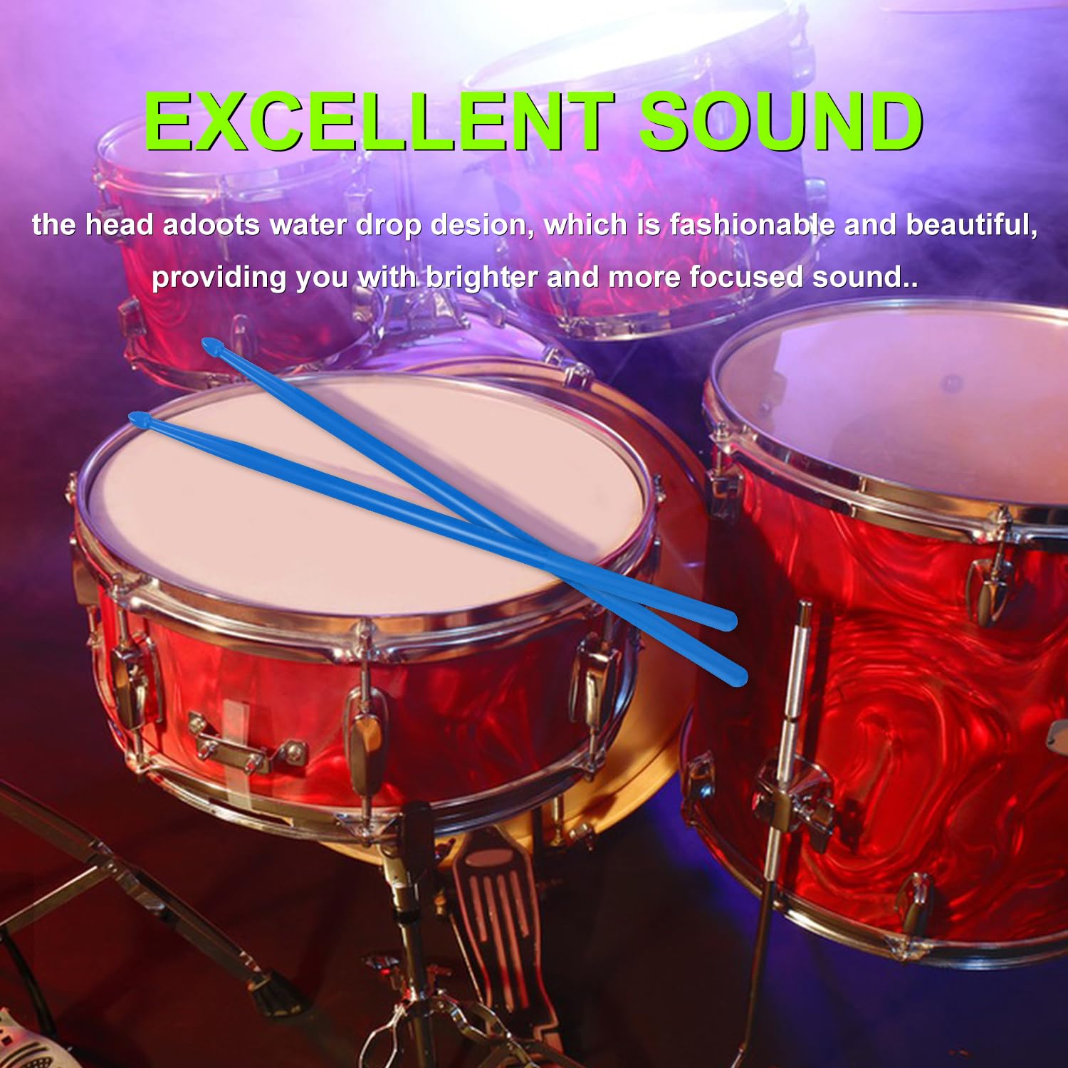 KUKLIPJIM 12 pairs Drumsticks, High-Quality 5A Drum Sticks