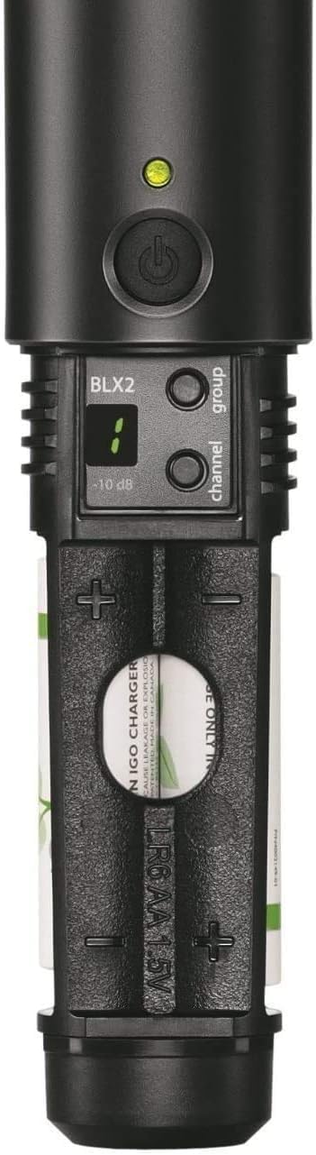 Shure BLX1288/CVL UHF Wireless Microphone System – Perfect for Church, Karaoke, Stage, Vocals – 14-Hour Battery Life, 300 ft Range | Includes Handheld & Lavalier Mics, Dual Channel Receiver | H8 Band