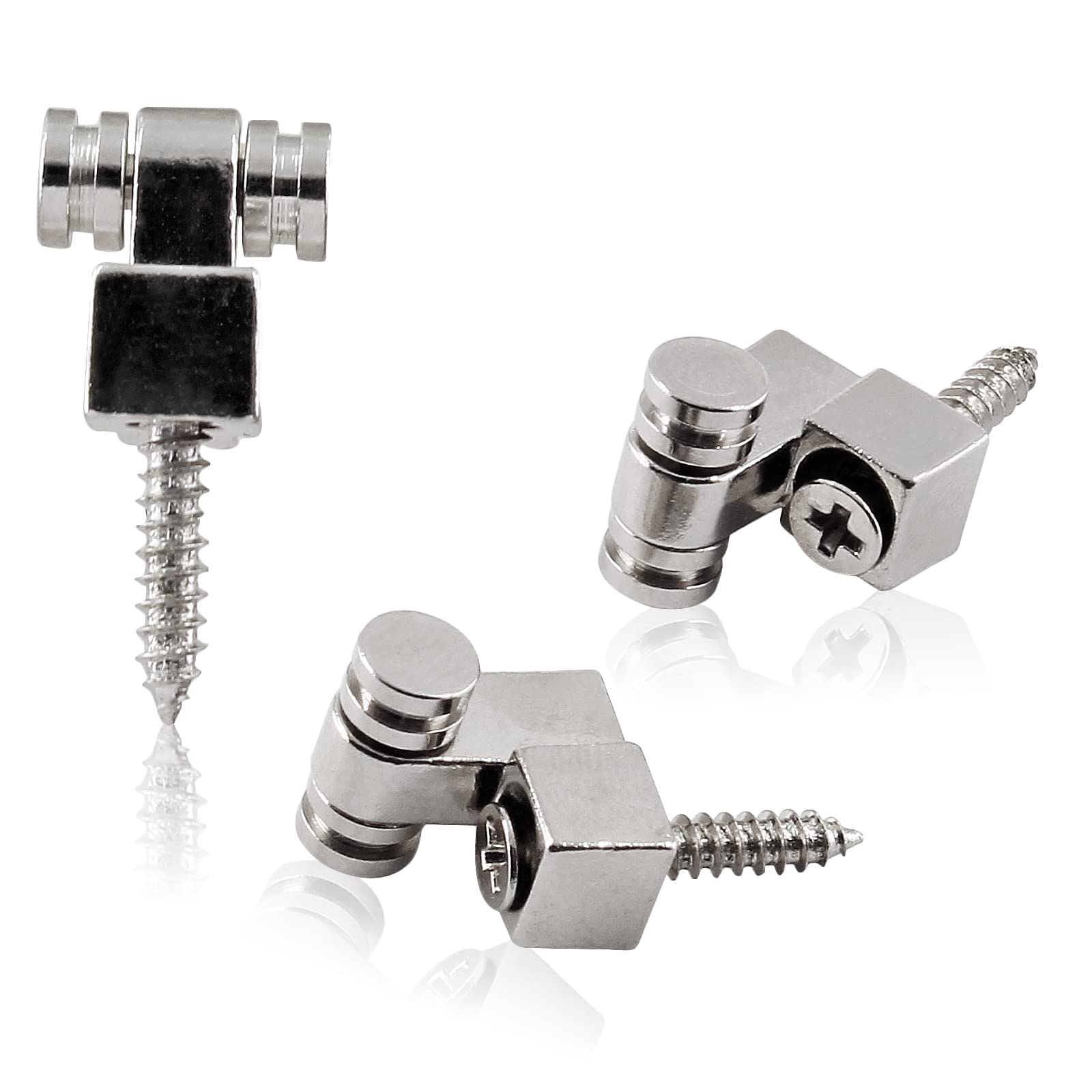 Jersvimc 2 Pcs Guitar Roller String Tree, for Tele Start(Chrome)