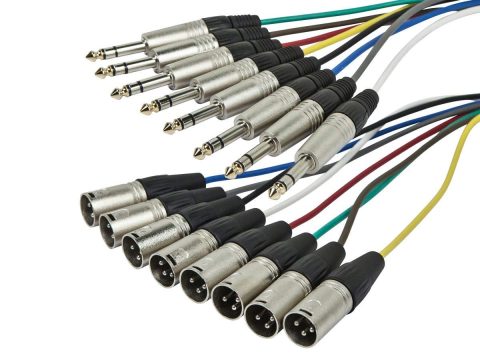 Monoprice 8-Channel 1/4-Inch TRS Male to XLR Male Snake Cable – 3 Feet, 26AWG, 8 Balanced Mono and Unbalanced Stereo Lines