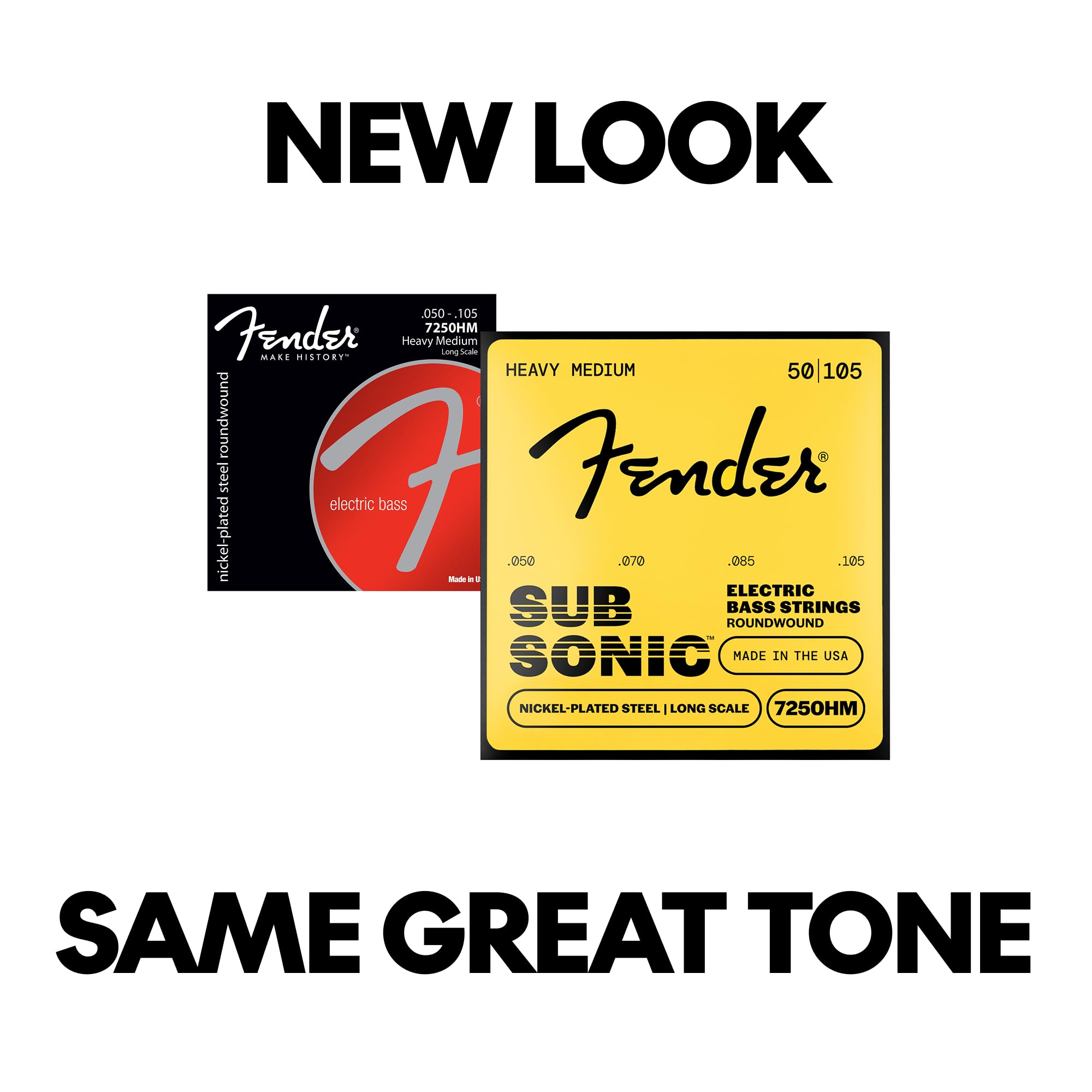 Fender 7250 Nickel-Plated Steel Roundwound Bass Strings