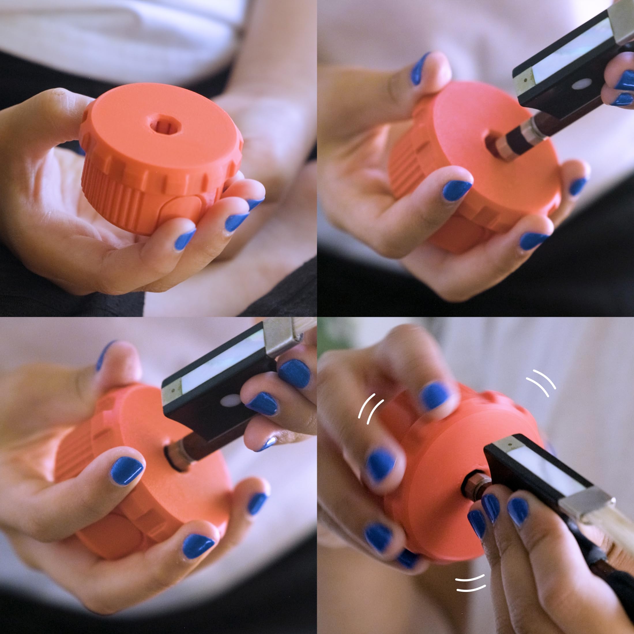 LIMITED CHRISTMAS EDITION Bow Buddy Violin Rosin & Bow Tool – Drop-Resistant, Refillable Rosin with Rotating Cover Guide & Integrated Bow Wrench for Violin, Viola & Cello (Xmas Limited)