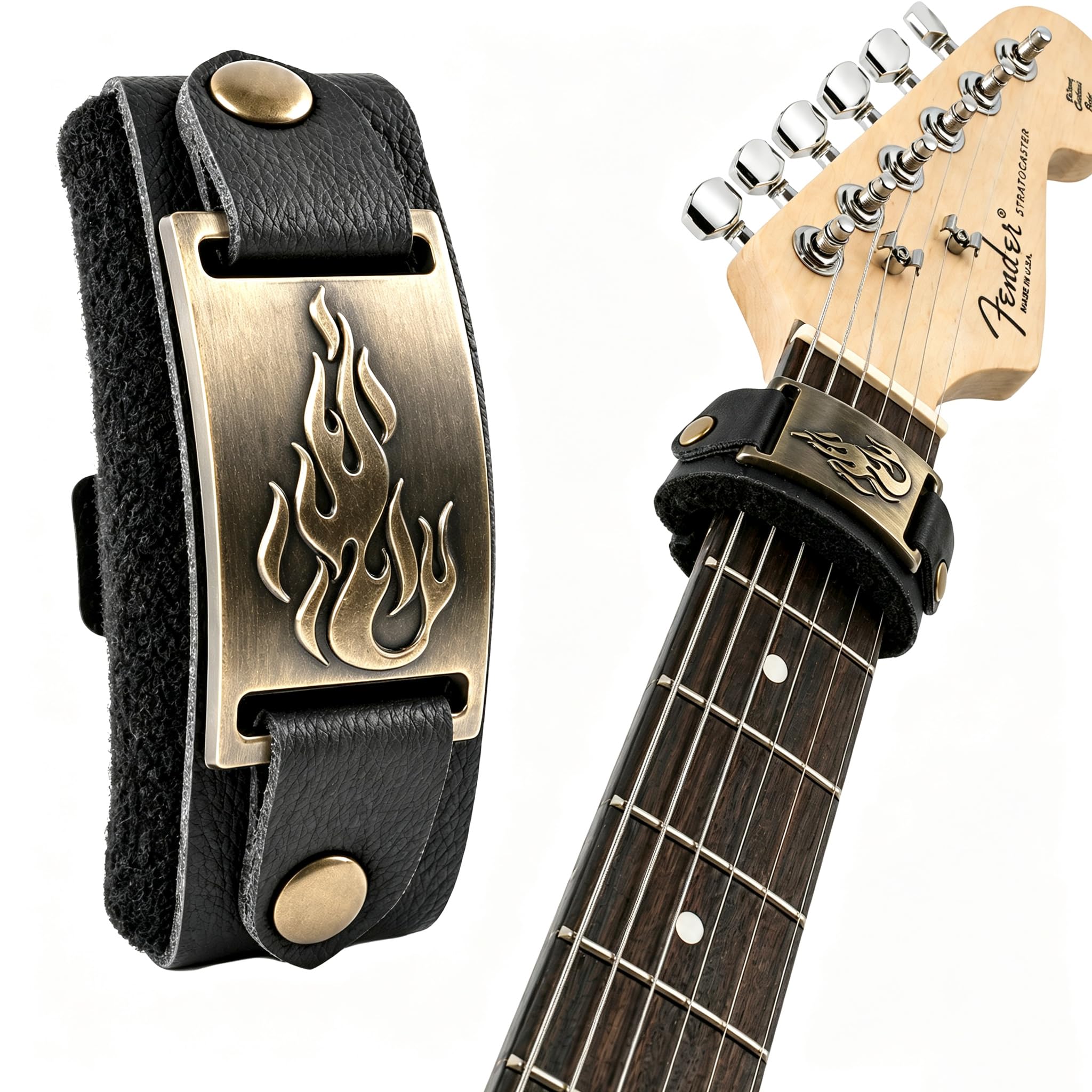 Rockhouse Fret Mute Wrap Guitar String Dampener for Electric & Bass, Flame