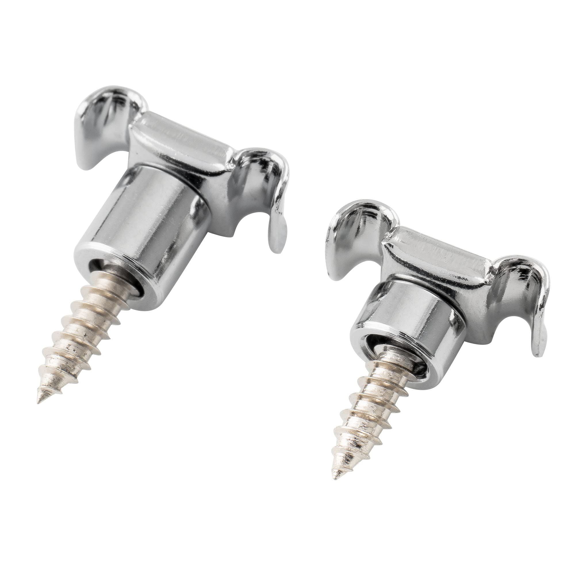 Musiclily Pro Vintage Butterfly Guitar String Retainers Guides Chrome 2 Pcs