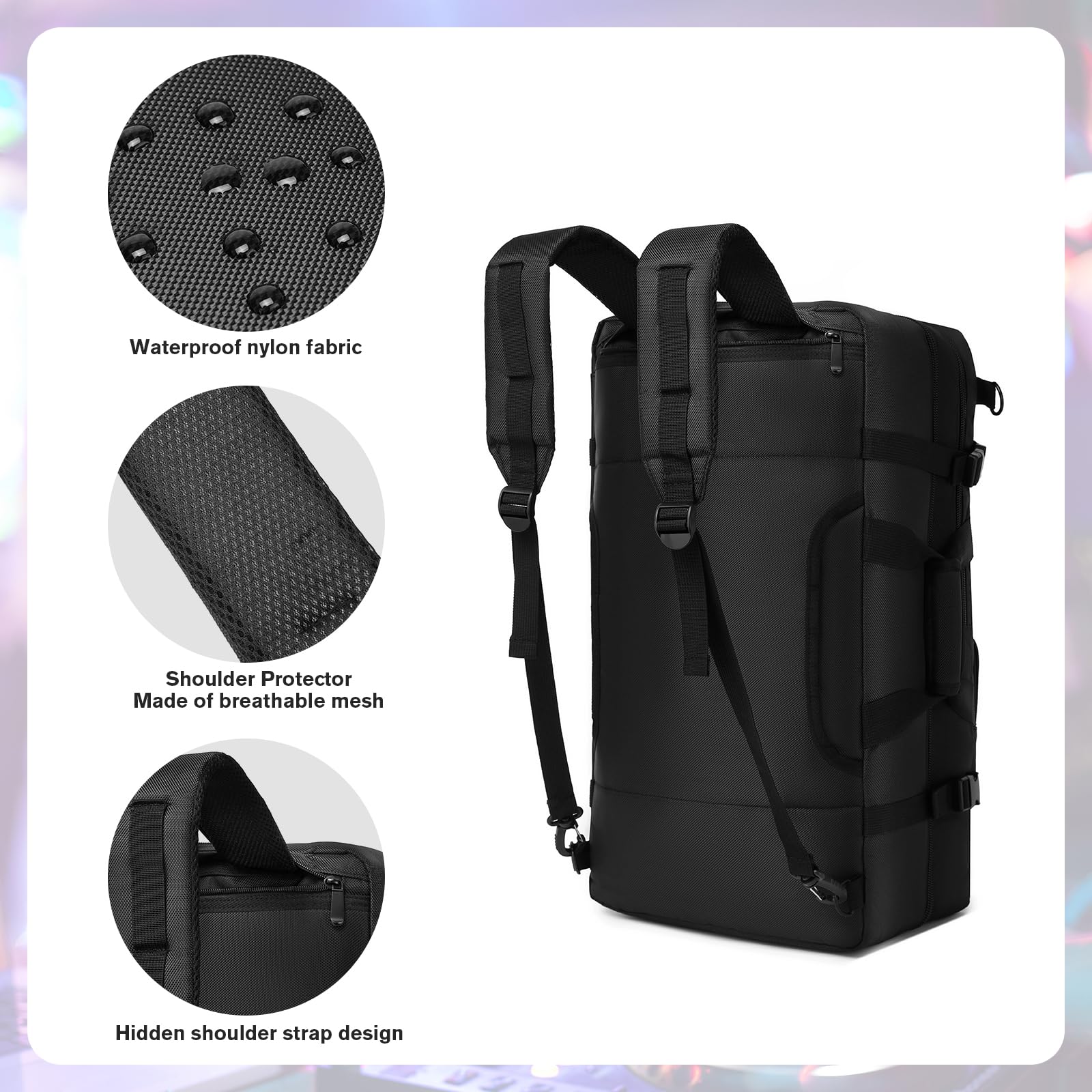 Cxinesbag DJ Controller Case Compatible with Pioneer DDJ-FLX4/DDJ-400/DDJ-REV1 – Thick Padded DJ Backpack with Multi-Pocket for Accessories, Adjustable Strap, 22×13×4.5in