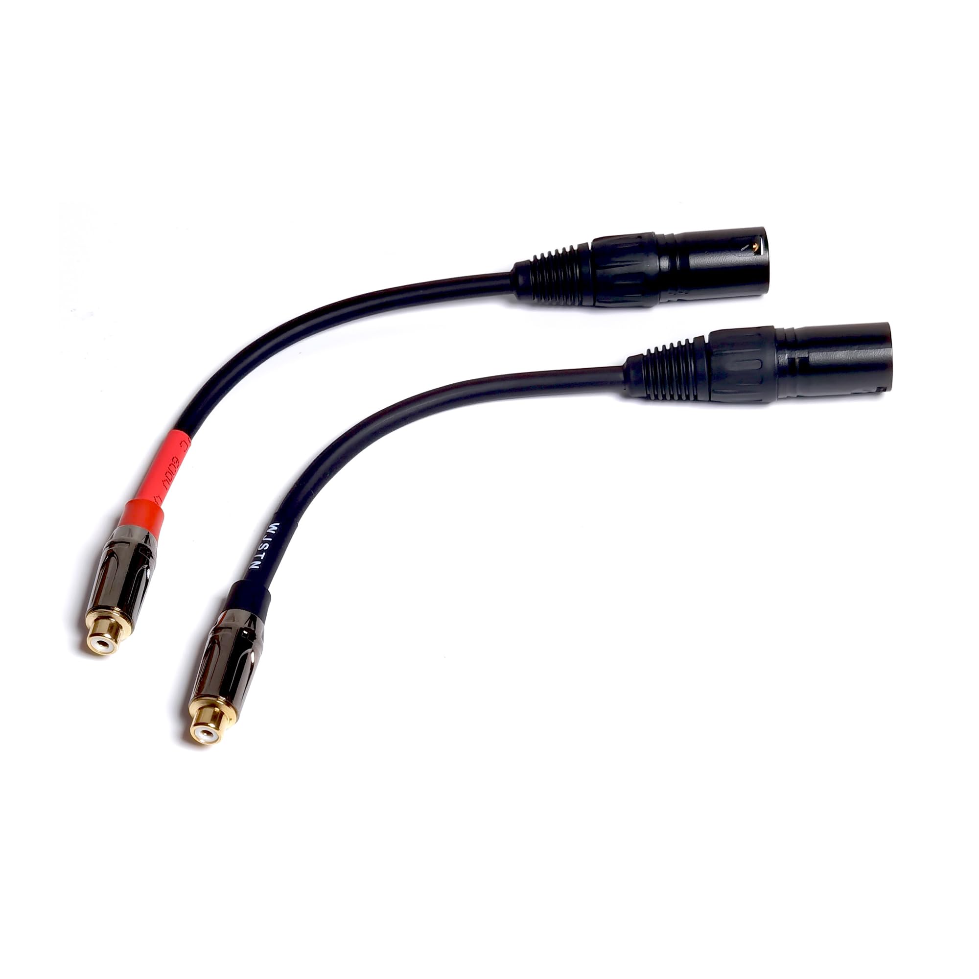 WJSTN XLR to RCA Cable XLR Male to RCA Female Adapter 3 Pin HiFi Audio Cable 2 Pack 6 Inches